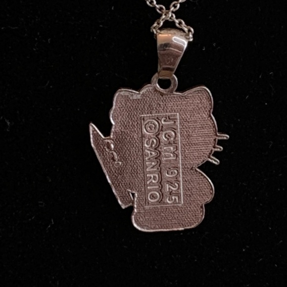 Hello Kitty Sterling Silver Pendant & Chain w/ Pencil - Picture 3 of 6